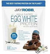 Jay Robb Vanilla Egg White Protein Powder, Low Carb, Keto, Vegetarian, Gluten Free, Lactose Free,...