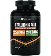 Hyaluronic Acid Capsules | 250 MG | 210 Count | Includes 25 MG Vitamin C Per Serving | Supports S...