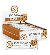 No Cow High Protein Bars, Peanut Butter Chocolate Chip, 21g Plant Based Vegan Protein, Keto, Low ...