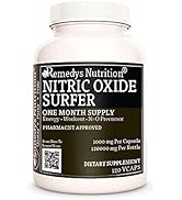 Remedy's nutrition Nitric Oxide Surfer 1,000 mg per Capsule/120,000 mg per Bottle/Vegan Caps