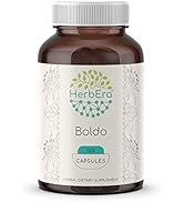 HerbEra Boldo 120 Capsules, 500 mg, Boldo (Peumus boldus) Dried Leaf (120 Capsules)