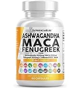 Ashwagandha 5000mg Maca Root 2000mg Fenugreek 3000mg Supplement with Tongkat Ali Ginseng - Assist...