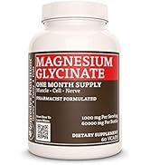 Magnesium Glycinate - Remedy's Nutrition - 1,000mg per Capsule/60,000mg per Bottle/Vegan Caps