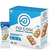 No Cow Mighty Treats, Marshmallow Crunchies, 7g Plant Based Vegan Protein, Keto Friendly Snacks, ...