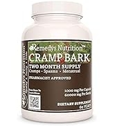 Remedy's nutrition Cramp Bark 1,000mg per Capsule/60,000mg per Bottle/Vegan Caps