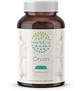 HerbEra Onion 120 Capsules, 500 mg, Onion (Allium Cepa) Dried Bulb (120 Capsules)