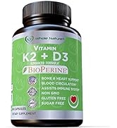 K2 D3 Vitamin Supplement with BioPerine - Vegan Calcium Supplements with Vitamins K and D - Advan...