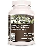 Remedy's nutrition Rhodiola 1,000mg per Capsule/60,000mg per Bottle/Vegan Caps