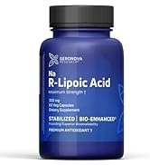 GeroNova Research R-Lipoic Acid 300mg 60 Capsules - Stabilized R-Alpha Lipoic Acid With Superior ...