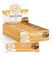 No Cow Dipped High Protein Bars, Peanut Butter Cup 20g Plant Based Vegan Protein Snacks, Keto Fri...