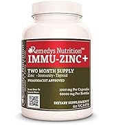 Immu-Zinc + Remedy's Nutrition MEGA Strength 1,000 mg per Capsule/60,000 mg per Bottle Vegan VCaps