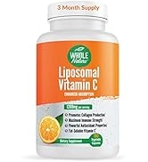 Whole Nature Liposomal Vitamin C Supplement Pills 1200 mg - High Absorption 180 Vegan Capsules Fa...