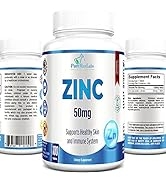 Zinc Citrate/Oxide 50mg - Immune Support & Antioxidant Supplement, Skin Health Support - 100 Tablets