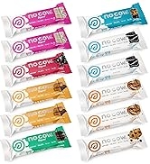 No Cow High Protein Bars, Brand Sampler Pack, 20g Plus Plant Based Vegan, Keto Friendly, Low Suga...