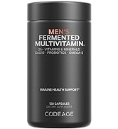 Codeage Men’s Daily Multivitamin, 25+ Vitamins & Minerals, Fermented, Organic Whole Foods, Probio...